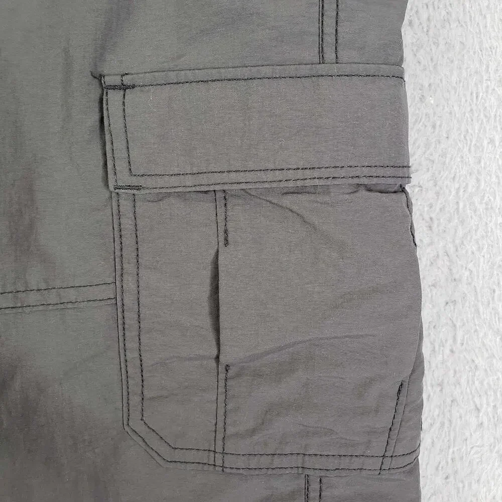 Eddie Bauer Shorts Men's Size 30 Gray Flat Front Hiking Nylon 10” Inseam